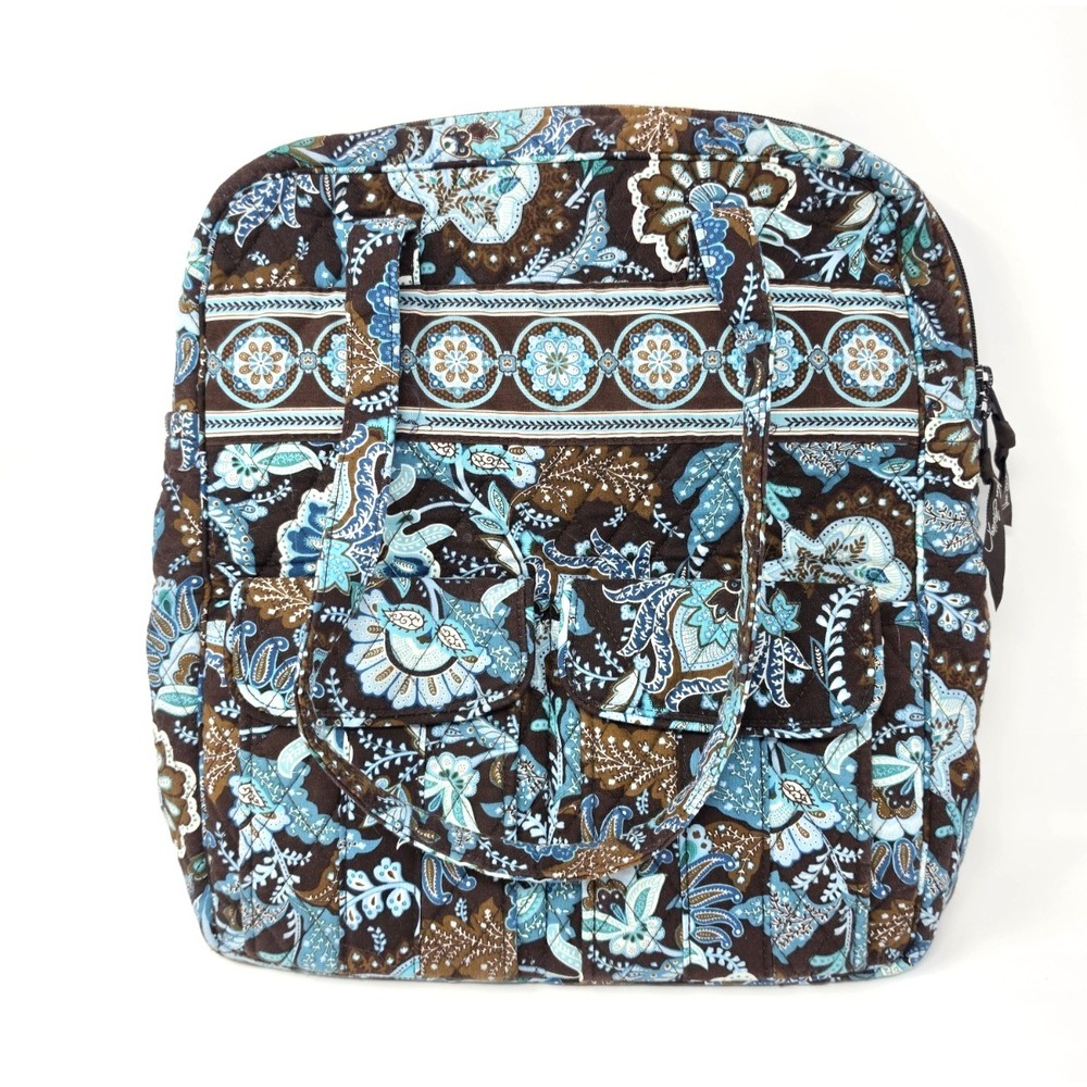 Vera Bradley Bag-Shoulder Laptop/Book-Retired 2007 Java Blue-Used Excellent Cond - Picture 2 of 11